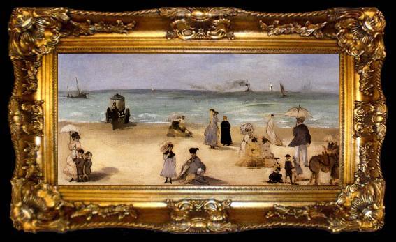 framed  Edgar Degas Beach Scene, ta009-2